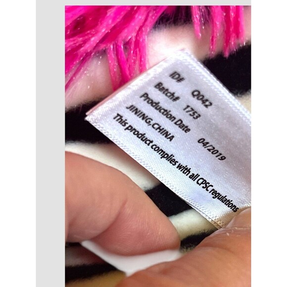 Kellytoy Squishmallow Large 18” Tracey Zebra Plush 2019 Pink Mane NWT - Picture 8 of 9